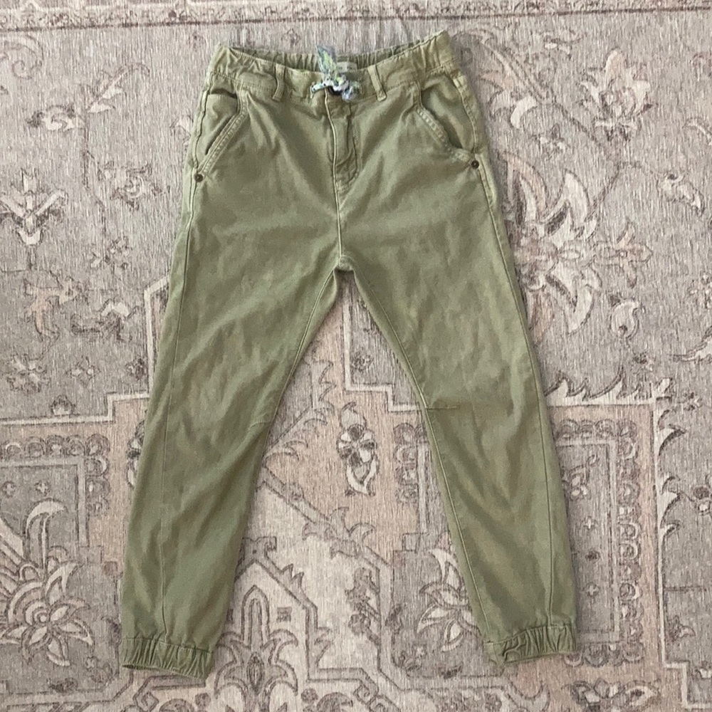 Zara Boys green joggers, size 8